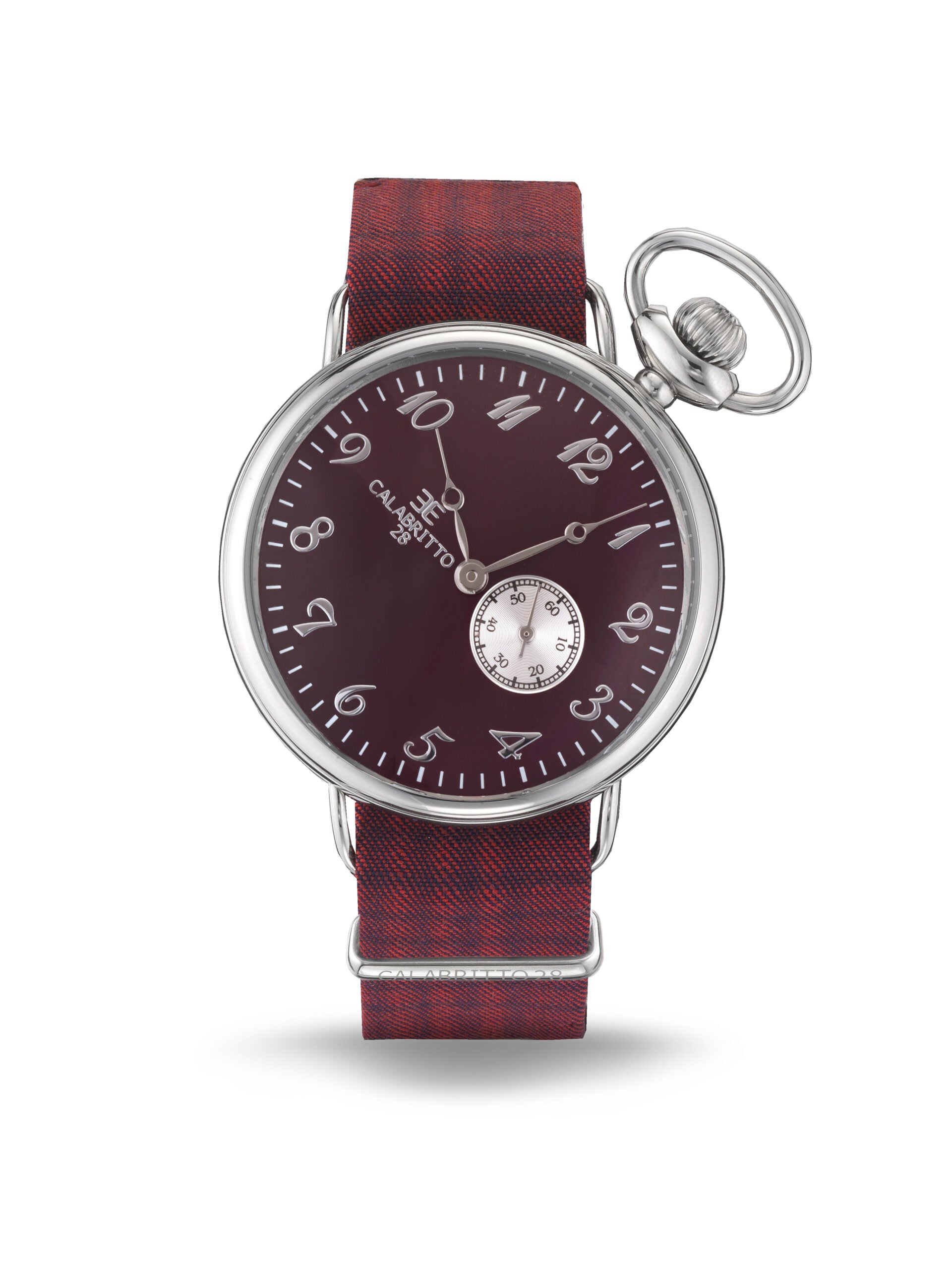 Orologio 42 Mm Borgogna Tartan Bordeaux