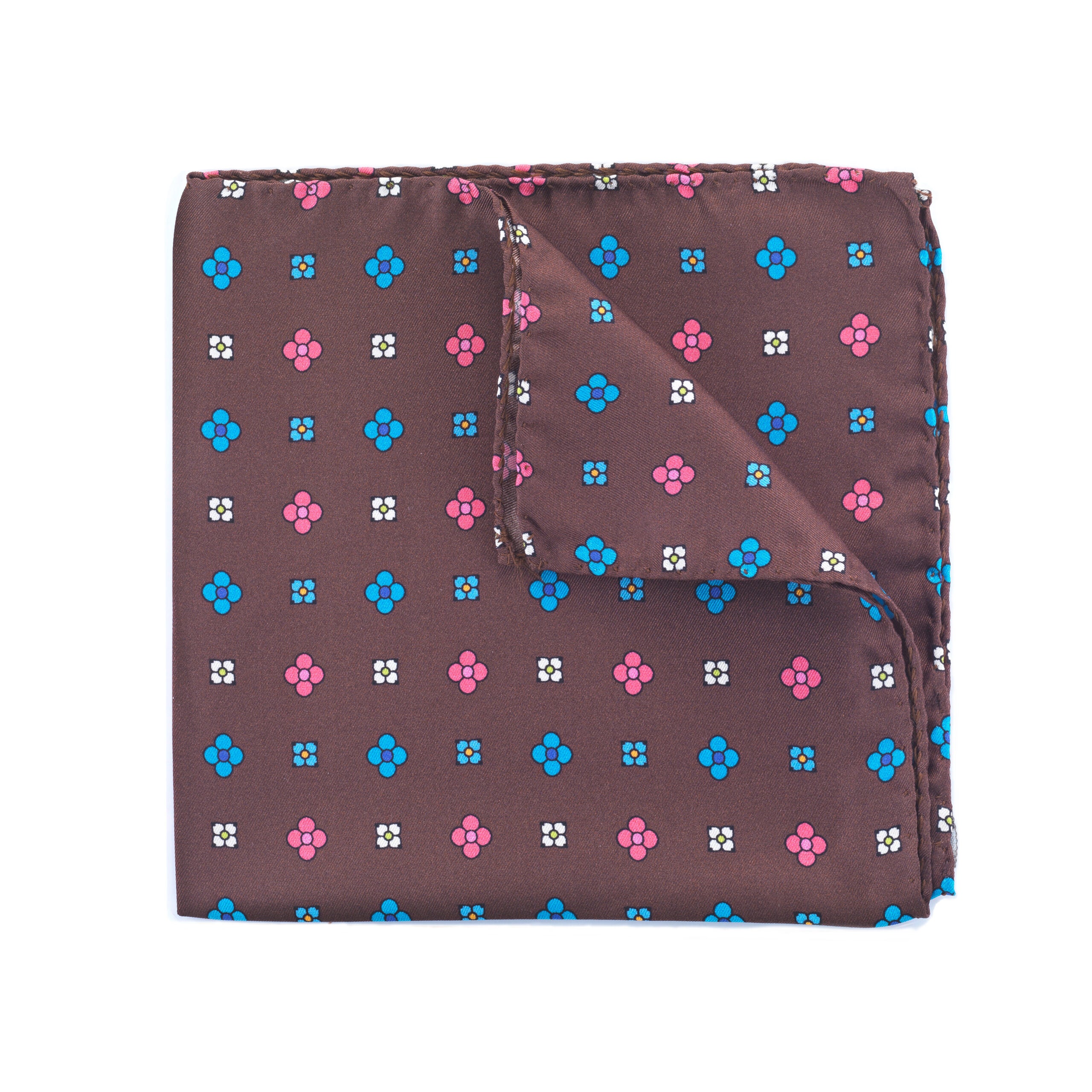 Pochette Big Flower Marrone