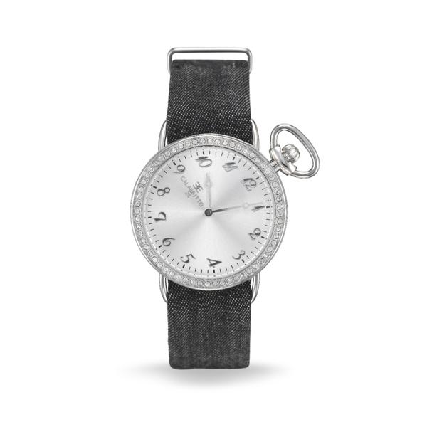 Orologio 32mm  Silver Brill Grey Denim Nero