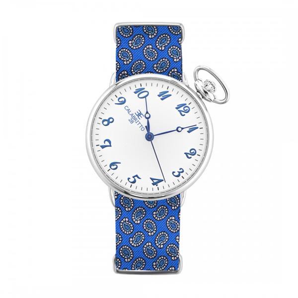 Orologio 40mm Paisley Azzurro-Azzurro