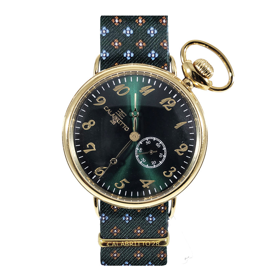 Orologio 42mm Gold Verde Arcamone Verde-Marrone