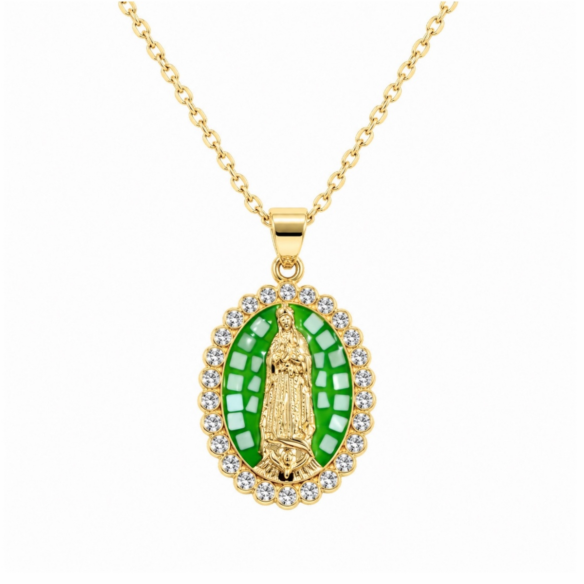 Collana Miracolosa Mosaico Verde