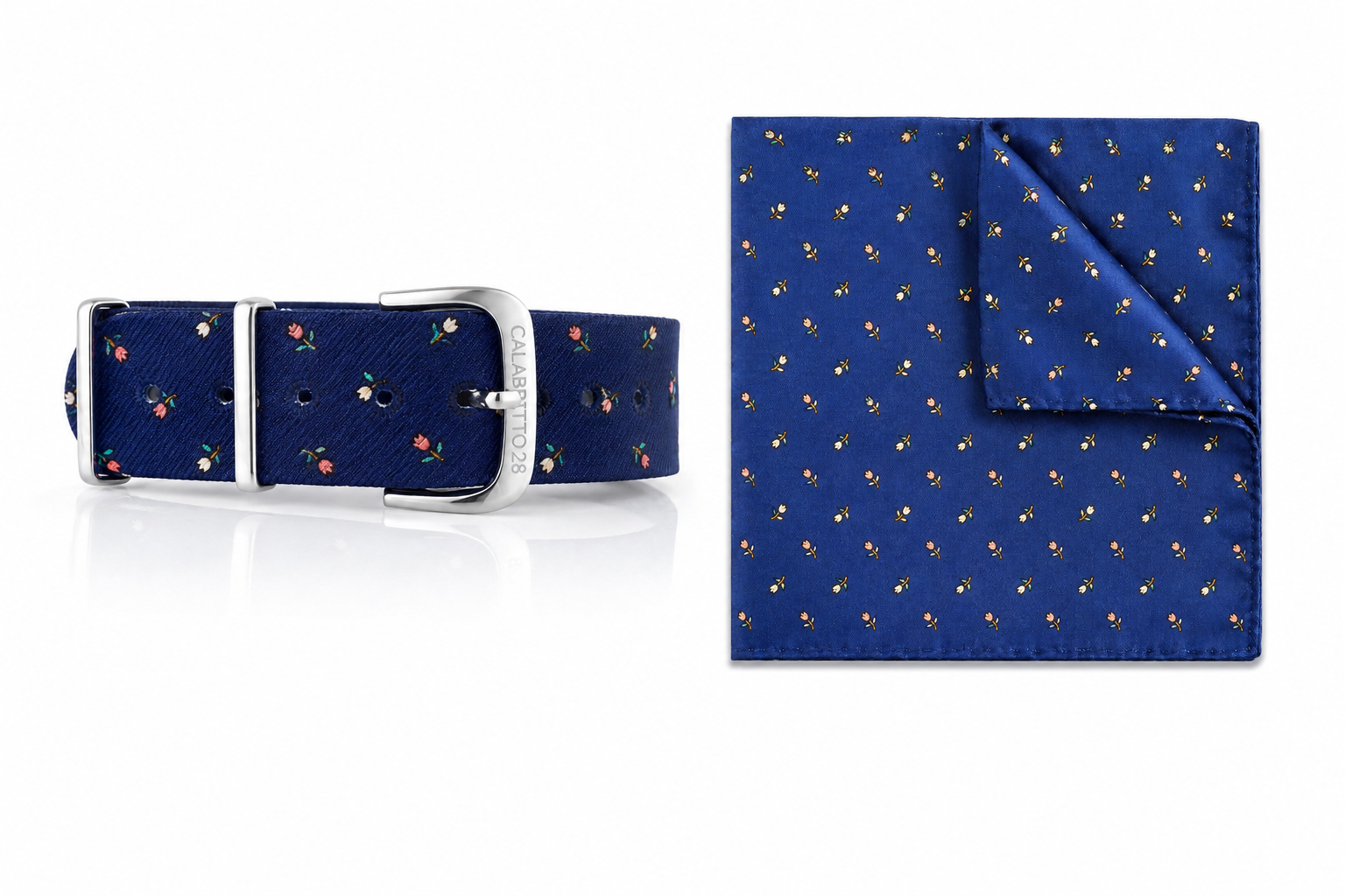 Kit Combo Cinturino & Pochette Palmieri Blu-Multicolor