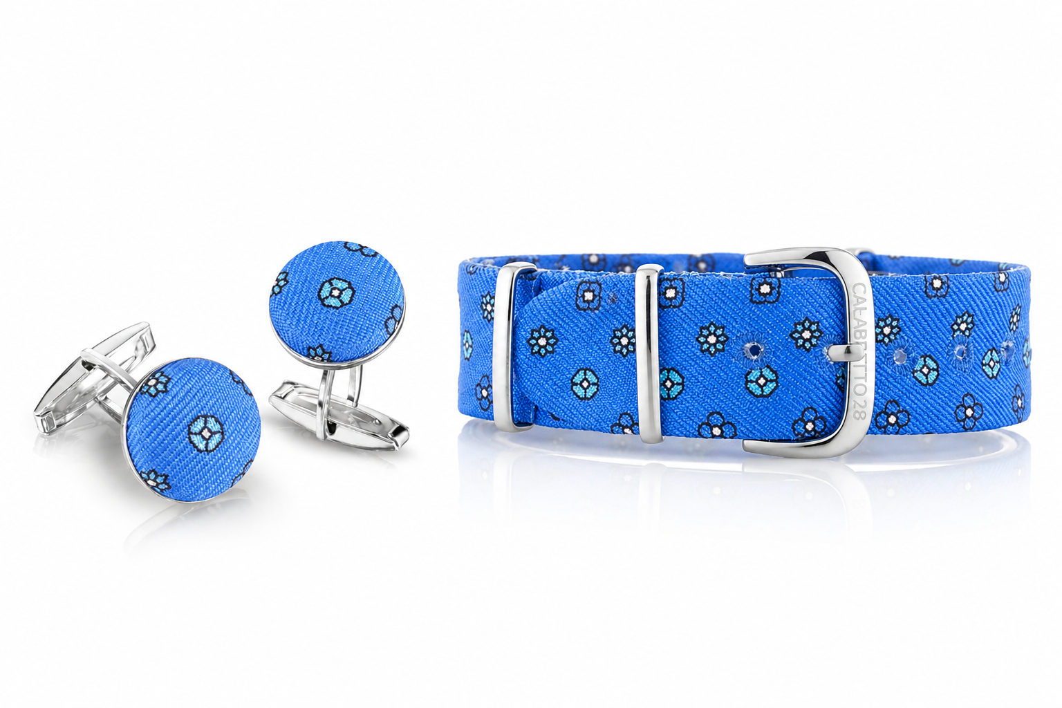 Kit Combo Gemelli & Cinturino Bellucci Azzurro