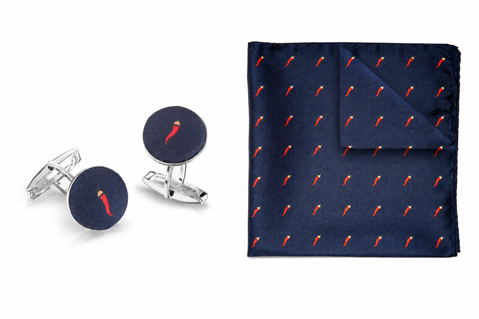 Kit Combo Gemelli & Pochette Delgado Blu