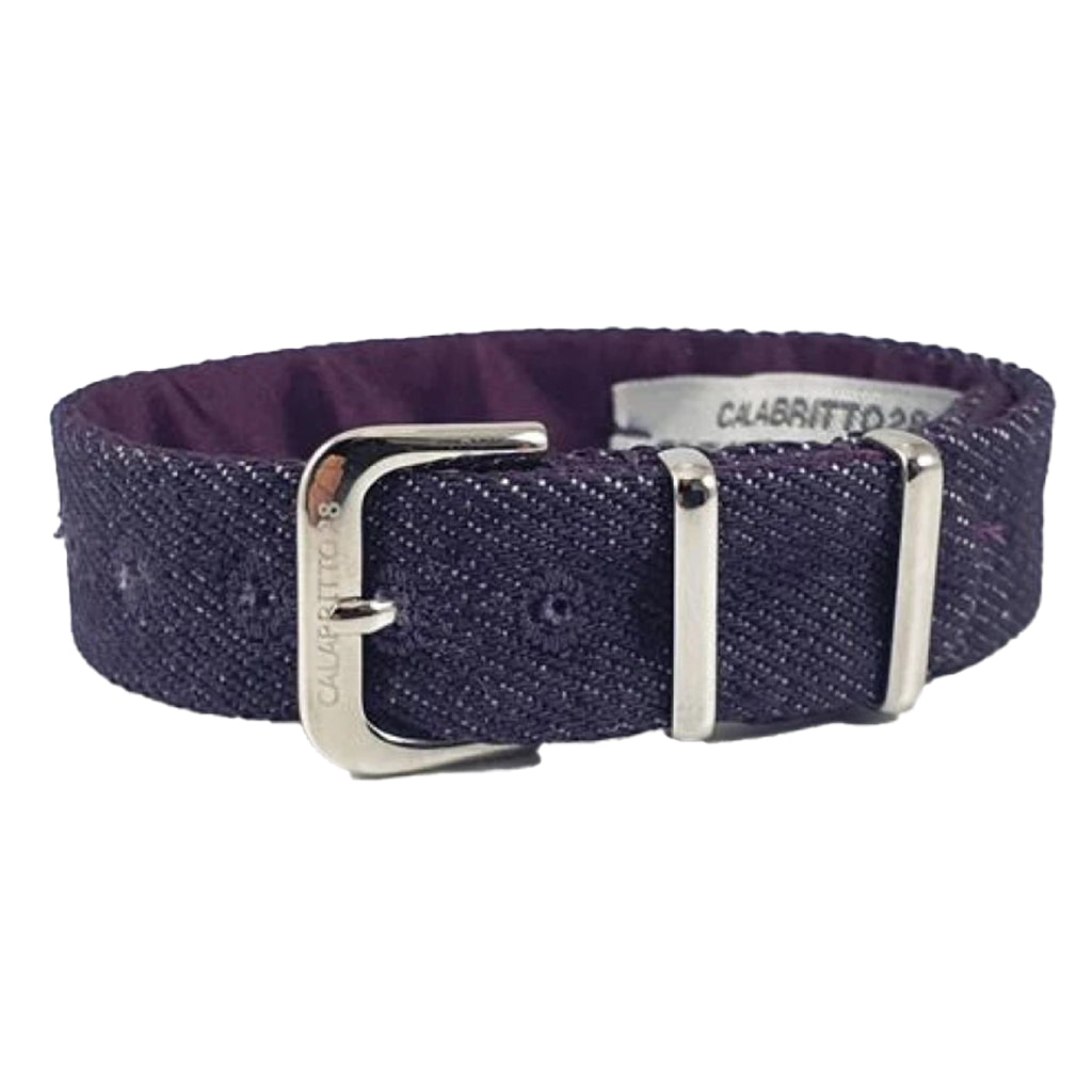 Cinturino Denim Viola 16mm