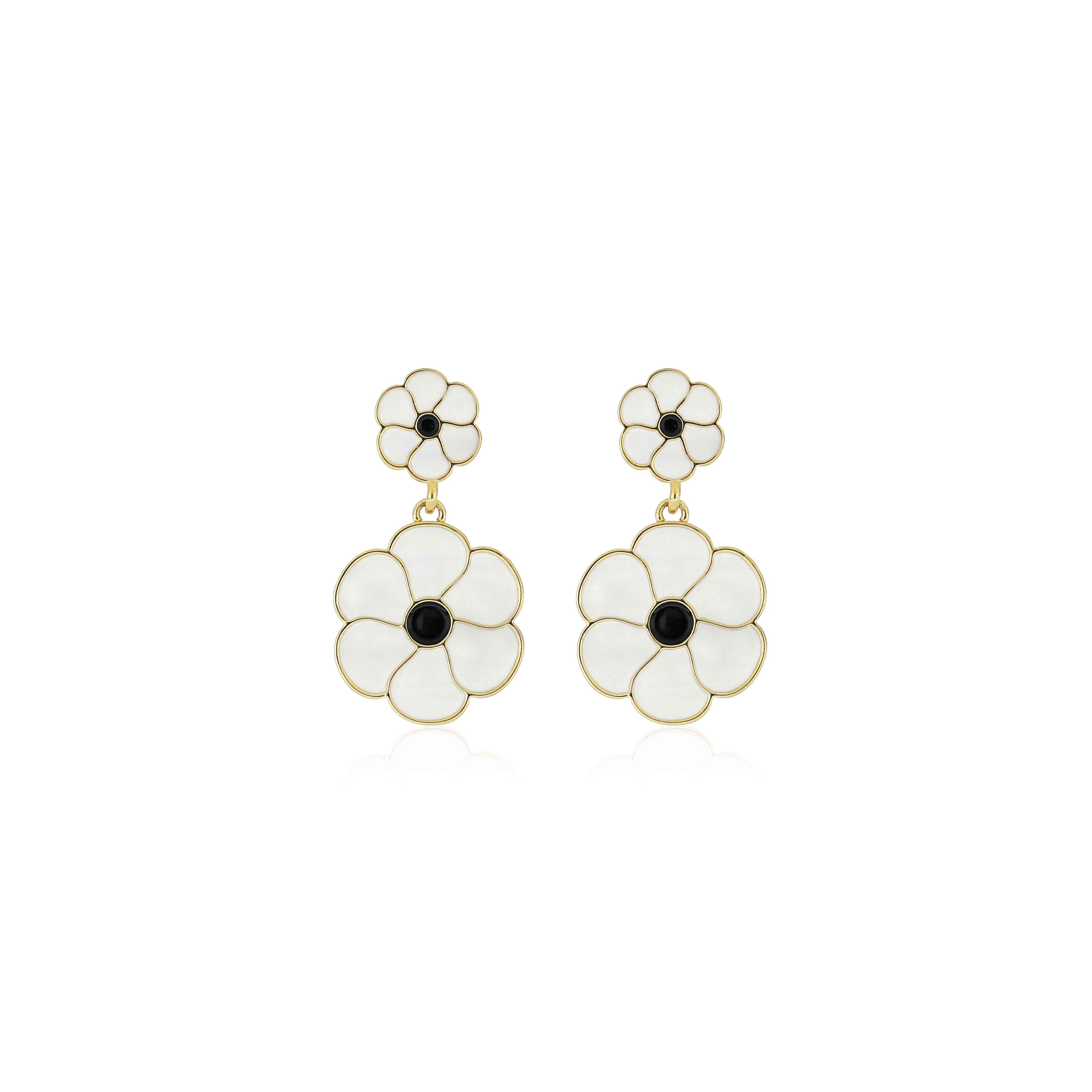 Orecchini Pendenti Bloom Bianco