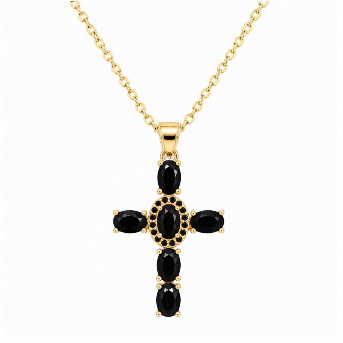 Collana Croce Luce Nera