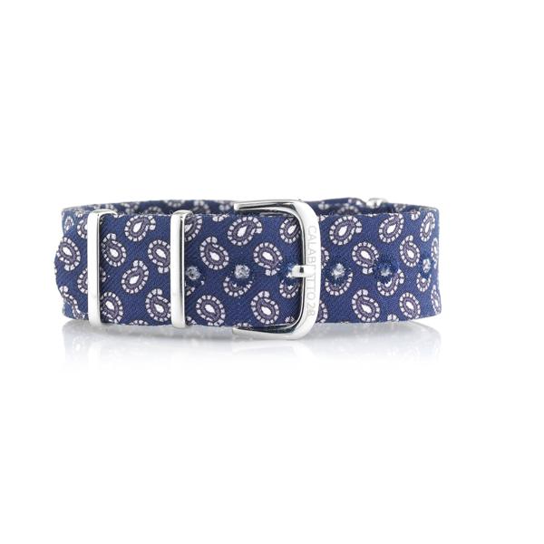 Cinturino Paisley Blu-Grigio