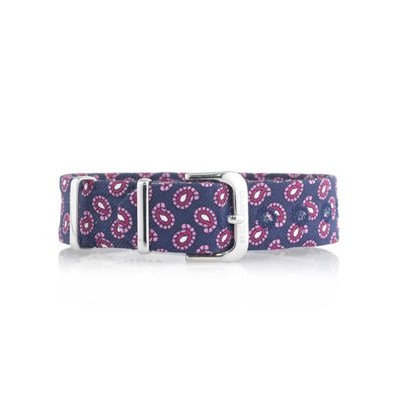 Cinturino Paisley Blu-Viola 16mm
