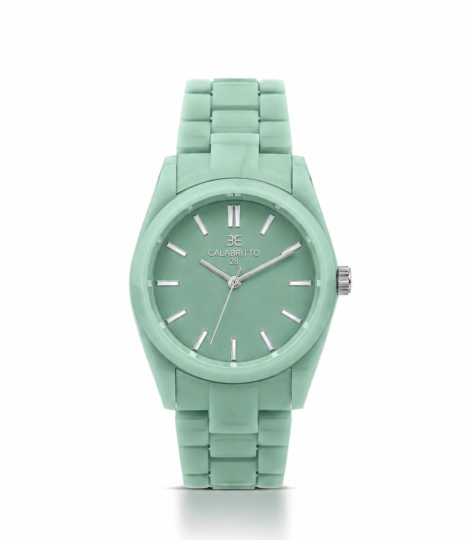 Orologio Plastic Verde Menta