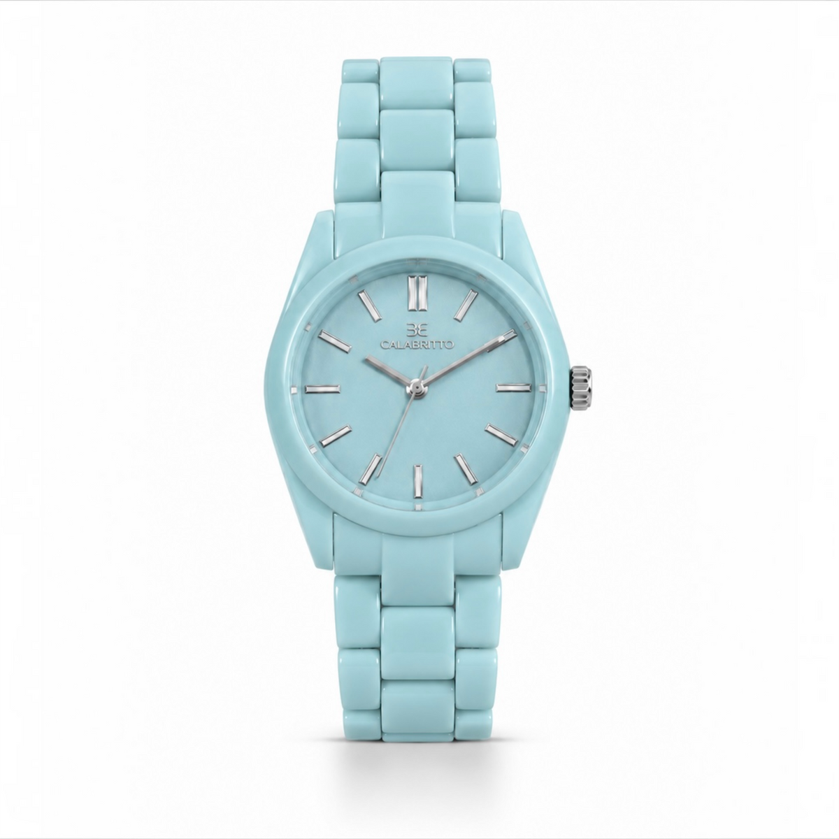 Orologio Plastic Azzurro Polvere