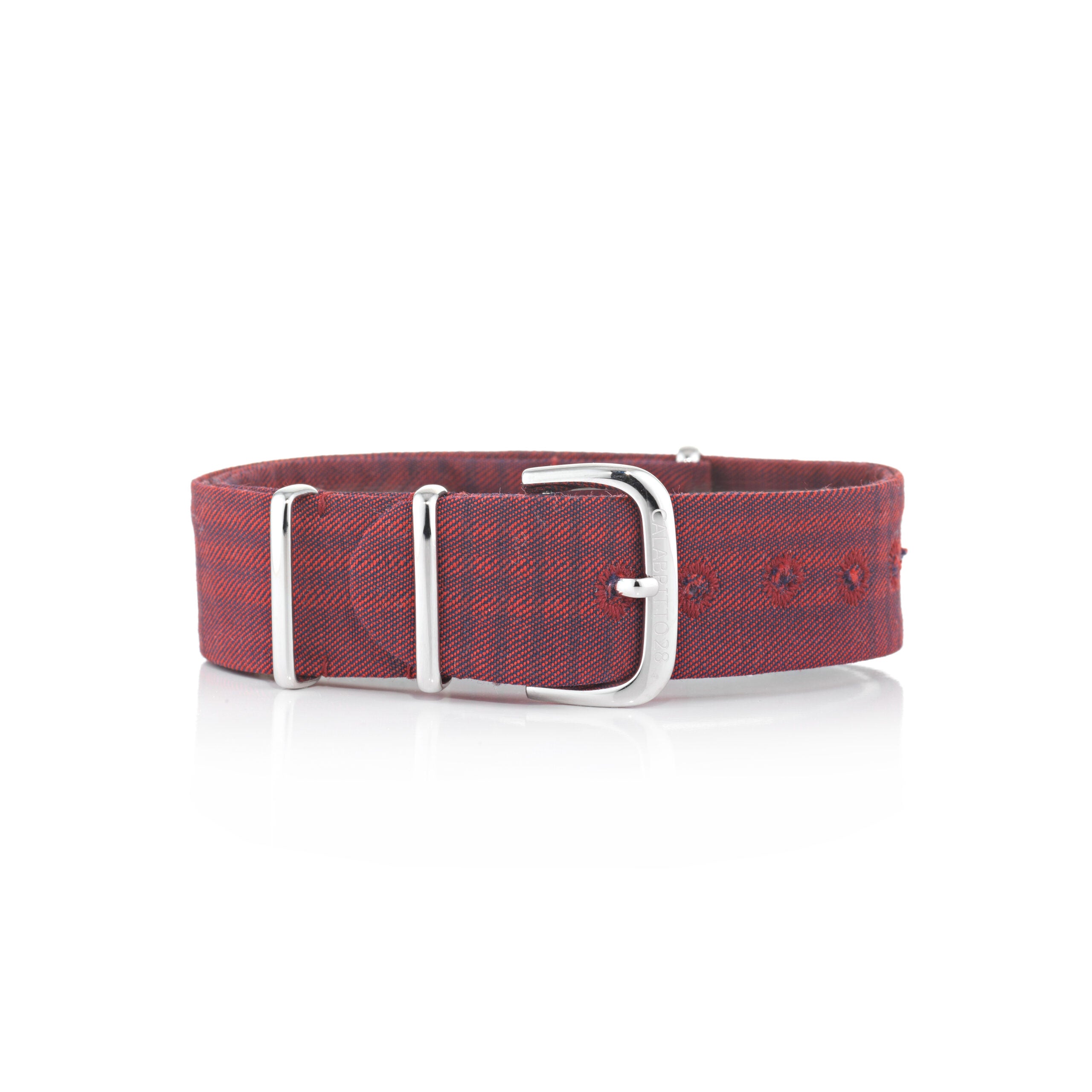 Cinturino Tartan Bordeaux