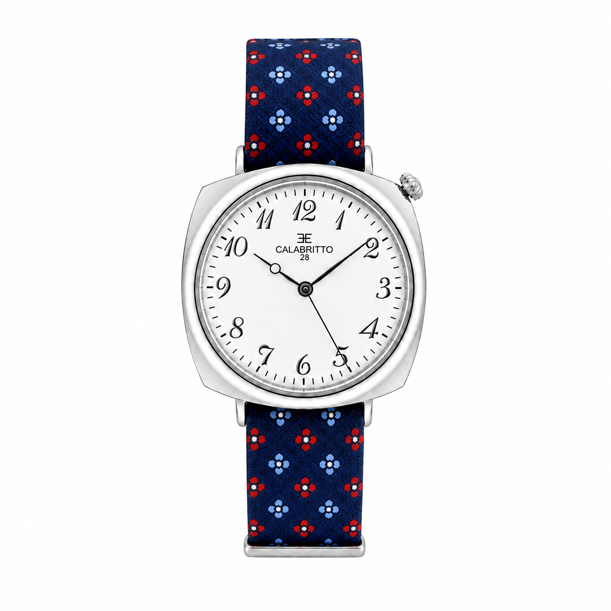 Orologio Tonneau Bianco Arcamone Blu-Rosso