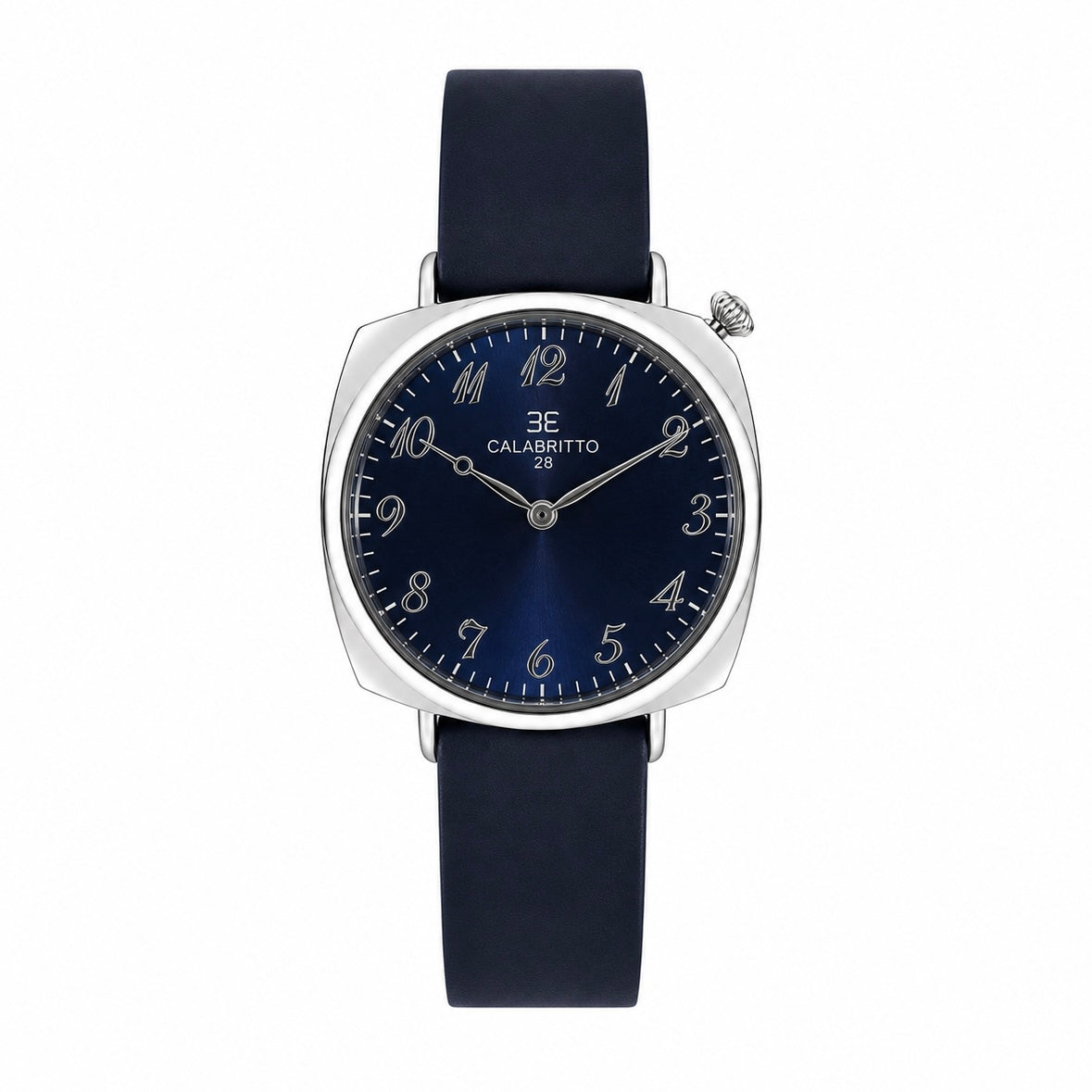 Orologio Tonneau Blu Vitello Blu