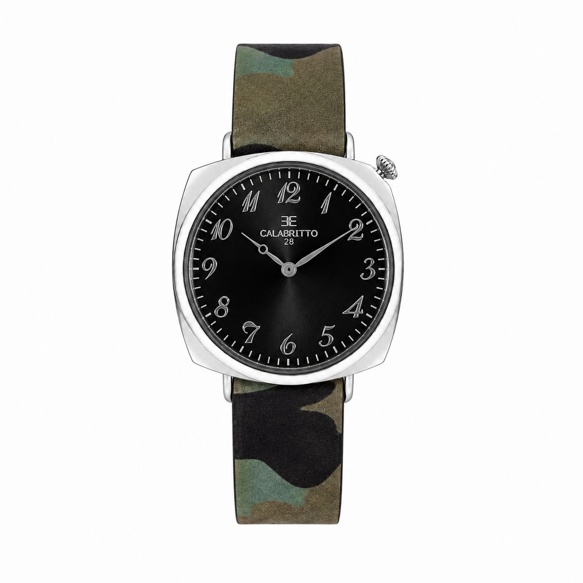 Orologio Tonneau Nero Nappa Camouflage