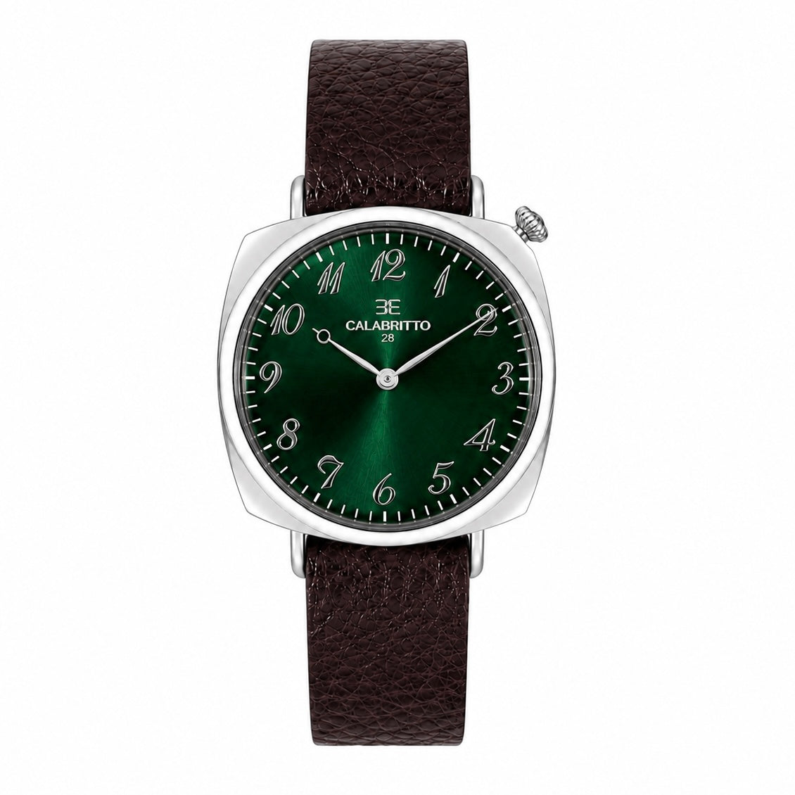 Orologio Tonneau Verde Martellato Testa Di Moro