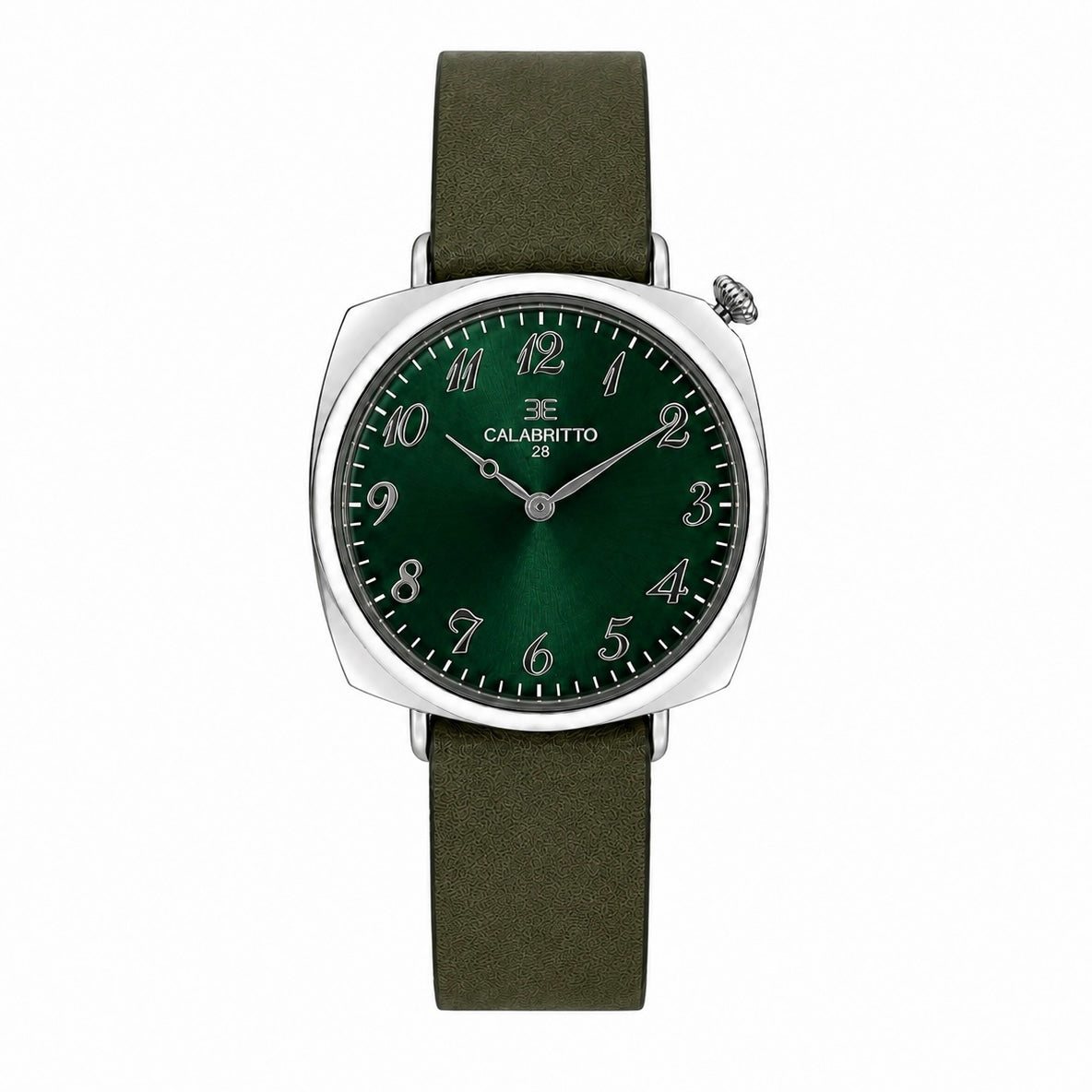 Orologio Tonneau Verde Vitello Verde
