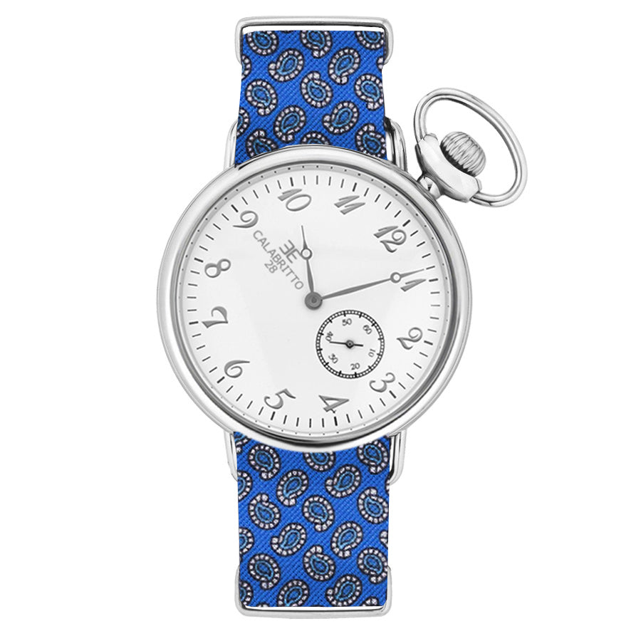 Orologio 42mm Paisley Azzurro-Azzurro