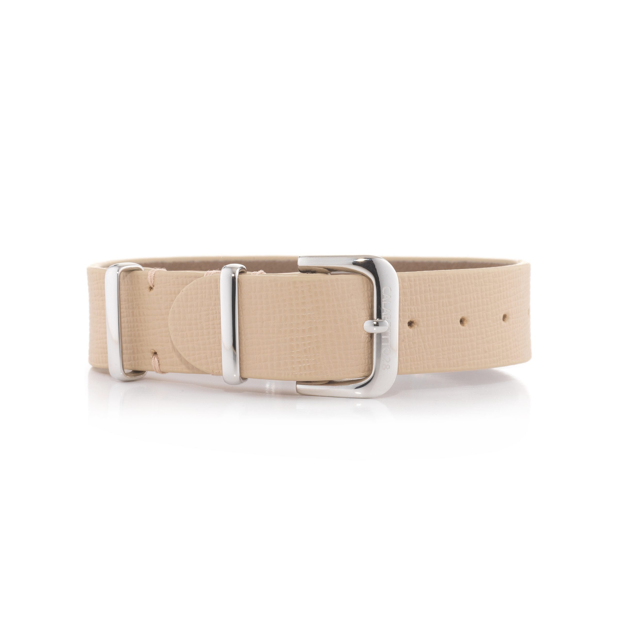 Cinturino Saffiano Beige 16mm