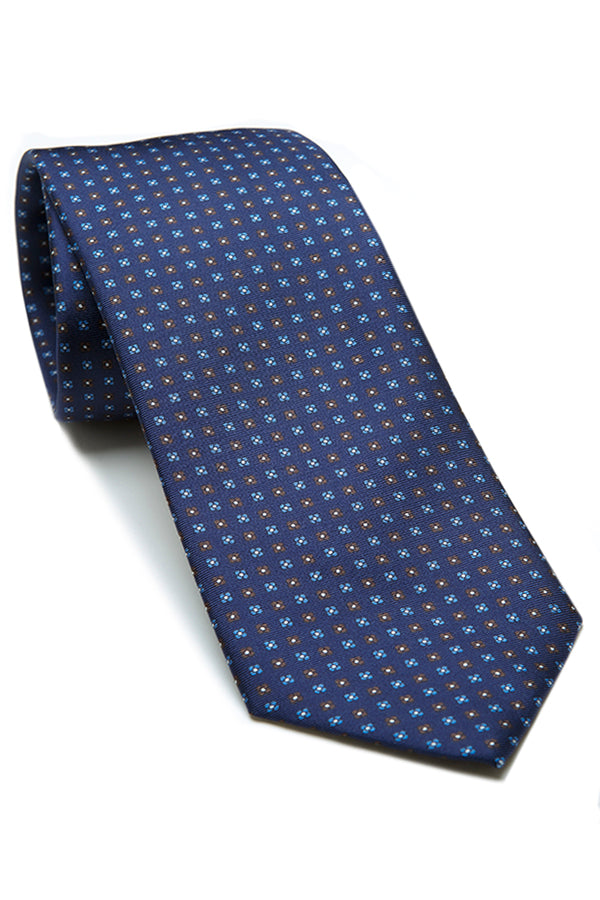 Cravatta Arcamone Blu Marrone