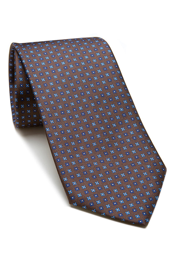 Cravatta Arcamone Marrone-Blu