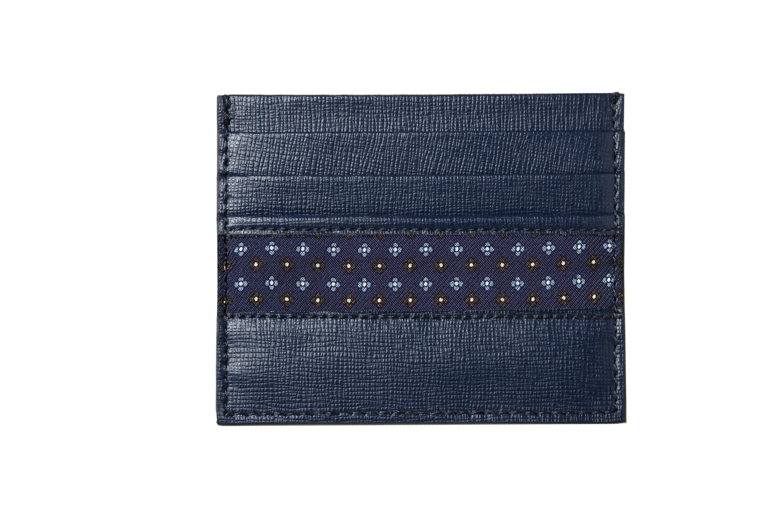 Portacarte Arcamone Blu-Marrone