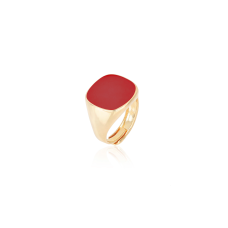 ANELLO SQUARE ROSSO