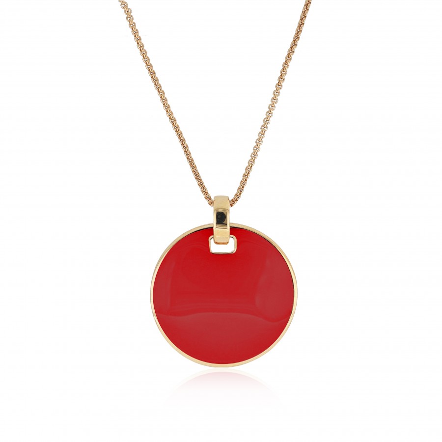 COLLANA DISC ROSSA